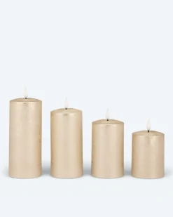 Sale Touch-Stumpenkerzen Metallic, 4tlg. Dekoration