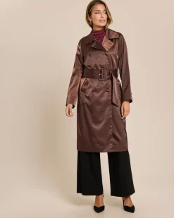 New Trenchcoat aus Satin Jacken & Mäntel