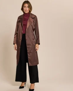 New Trenchcoat aus Satin Jacken & Mäntel