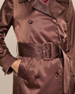 New Trenchcoat aus Satin Jacken & Mäntel