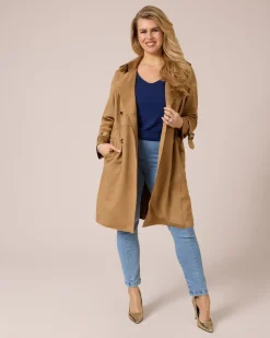 Online Trenchcoat in Velours-Optik Jacken & Mäntel