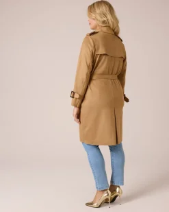 Online Trenchcoat in Velours-Optik Jacken & Mäntel