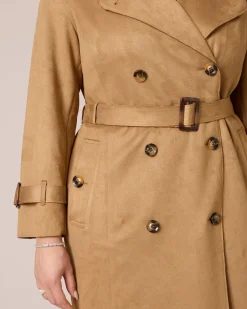 Online Trenchcoat in Velours-Optik Jacken & Mäntel