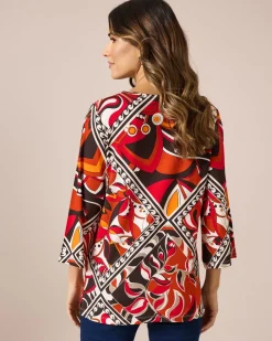 Outlet Tunika-Shirt mit Ornamentdruck Shirts & Tops