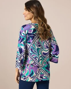 Outlet Tunika-Shirt mit Ornamentdruck Shirts & Tops