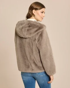 New Webpelzjacke mit Kapuze Jacken & Mäntel