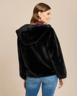 New Webpelzjacke mit Kapuze Jacken & Mäntel