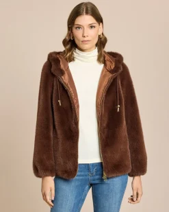 New Webpelzjacke mit Kapuze Jacken & Mäntel