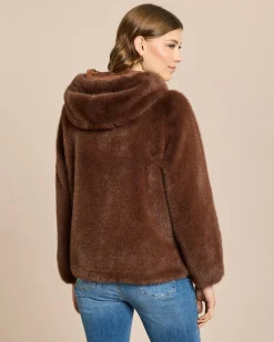 New Webpelzjacke mit Kapuze Jacken & Mäntel