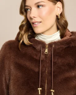 New Webpelzjacke mit Kapuze Jacken & Mäntel