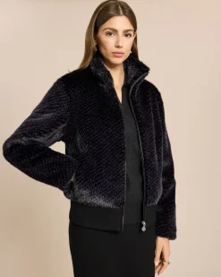 New Webpelzjacke mit strukturiertem Fell Jacken & Mäntel