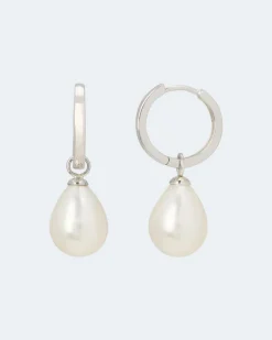 Hot Wechsel-Creolen MK-Perle 10mm Ohrringe