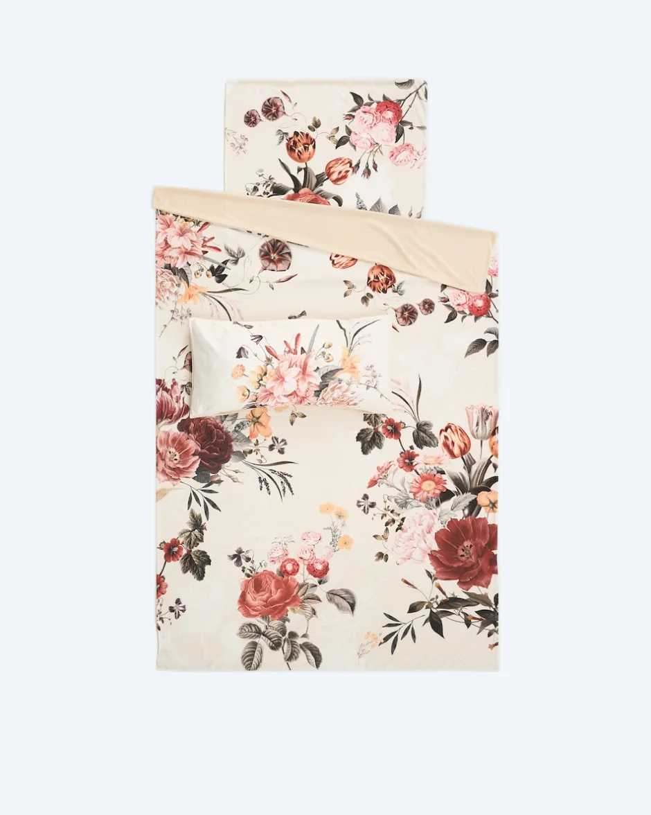 New Wendebettwäsche "Englische Rose", 3tlg. Heimtextilien