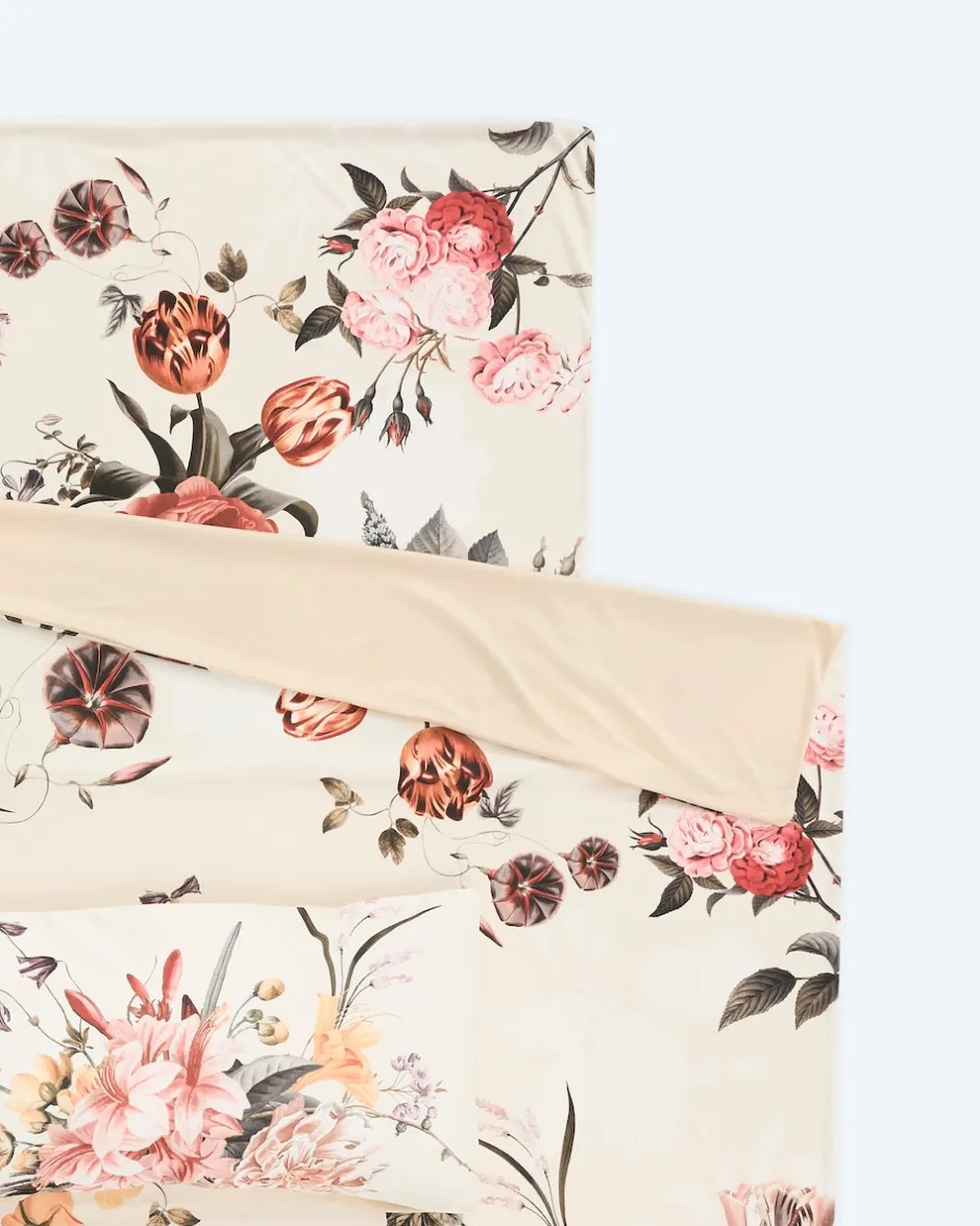 New Wendebettwäsche "Englische Rose", 3tlg. Heimtextilien