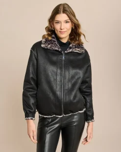 Outlet Wendejacke Leder/Pelzimitat Jacken & Mäntel