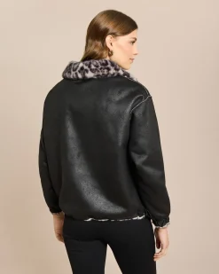 Outlet Wendejacke Leder/Pelzimitat Jacken & Mäntel
