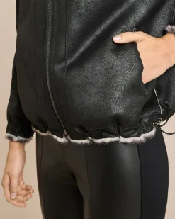 Outlet Wendejacke Leder/Pelzimitat Jacken & Mäntel