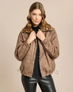 Outlet Wendejacke Leder/Pelzimitat Jacken & Mäntel