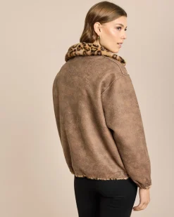 Outlet Wendejacke Leder/Pelzimitat Jacken & Mäntel