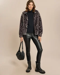 Outlet Wendejacke Leder/Pelzimitat Jacken & Mäntel