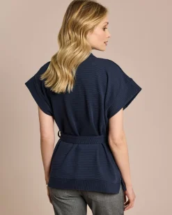 Hot Weste in Ottoman Jersey mit Bindegürtel Jacken & Mäntel