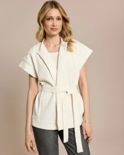 Hot Weste in Ottoman Jersey mit Bindegürtel Jacken & Mäntel