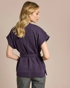 Hot Weste in Ottoman Jersey mit Bindegürtel Jacken & Mäntel