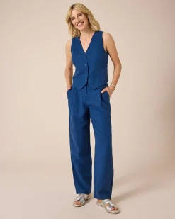 Clearance Weste mit Leinen Jacken & Mäntel