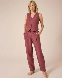 Clearance Weste mit Leinen Jacken & Mäntel