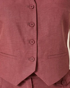 Clearance Weste mit Leinen Jacken & Mäntel