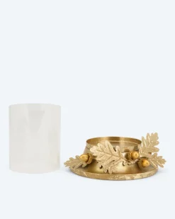 Discount Windlicht Eichblatt Dekoration