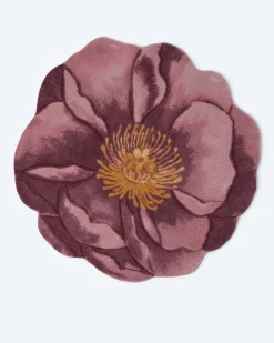 Discount Wollblend Teppich "Blume" Heimtextilien