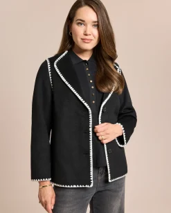 Clearance Wolljacke mit Zierstich Jacken & Mäntel