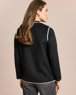 Clearance Wolljacke mit Zierstich Jacken & Mäntel