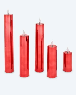 Clearance XXL LED-Kerzen "Shiny", 5tlg. Dekoration